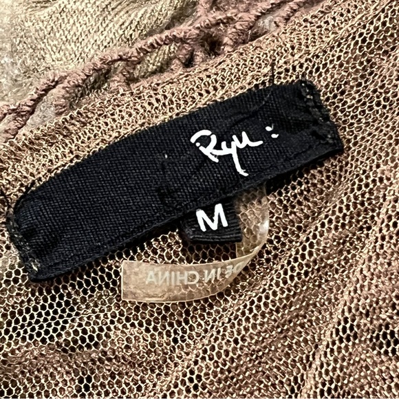 Ryu dirty olive color long sleeve Dress with crochet details - Picture 12 of 14